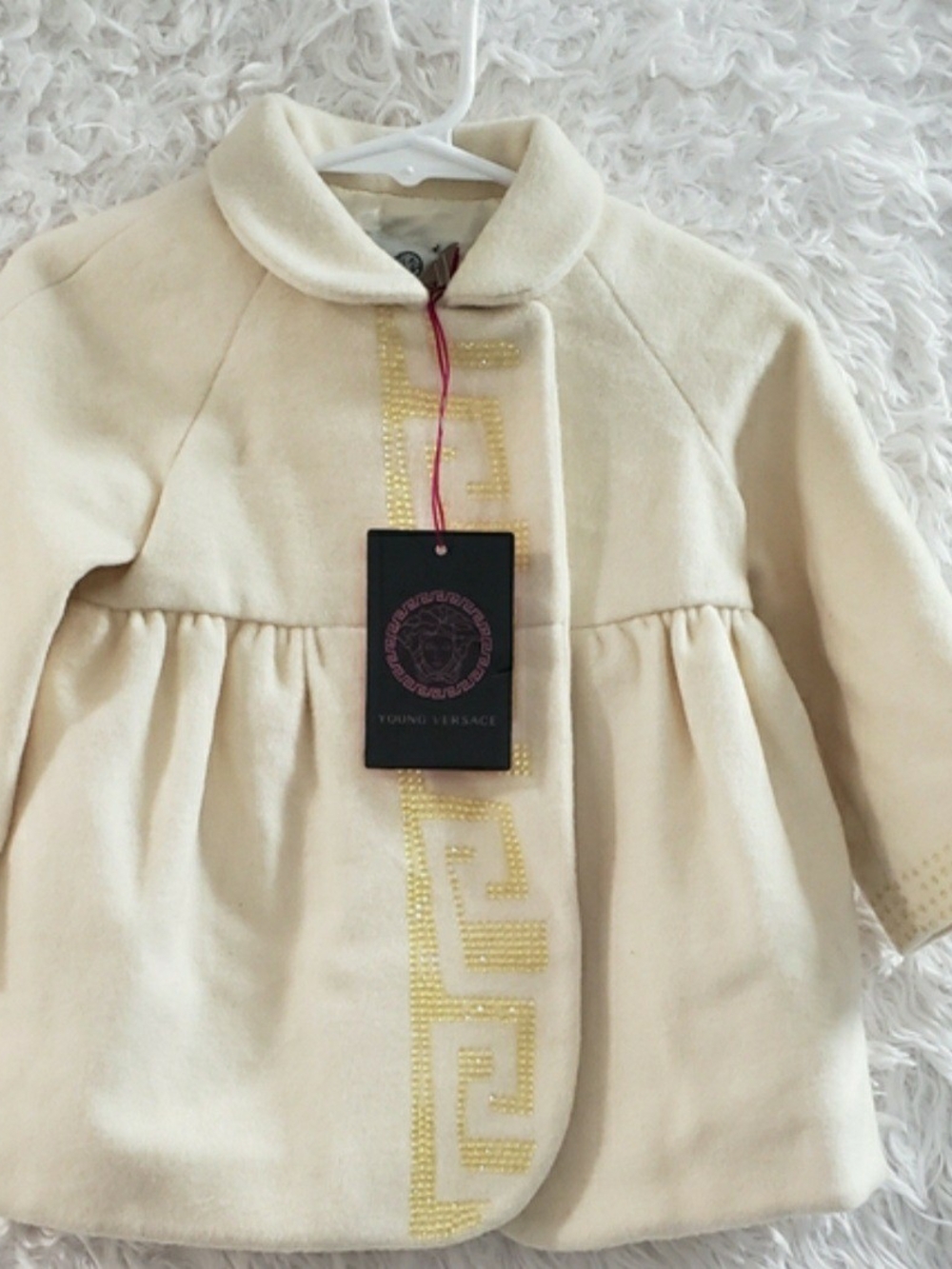 Versace Kids Cream Pea Coat